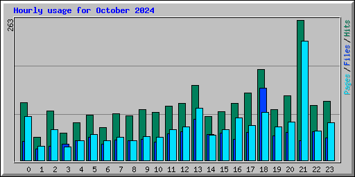 Hourly usage for October 2024