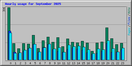 Hourly usage for September 2025