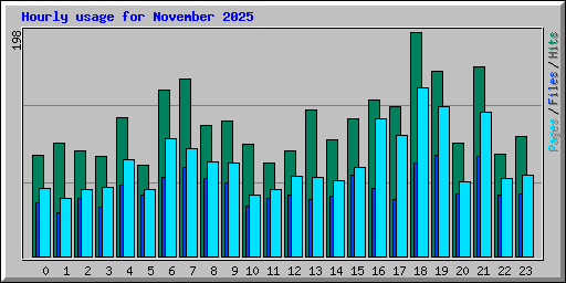 Hourly usage for November 2025